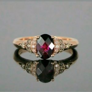 Levian 14K Strawberry Gold Raspberry Rhodolite Garnet Ring